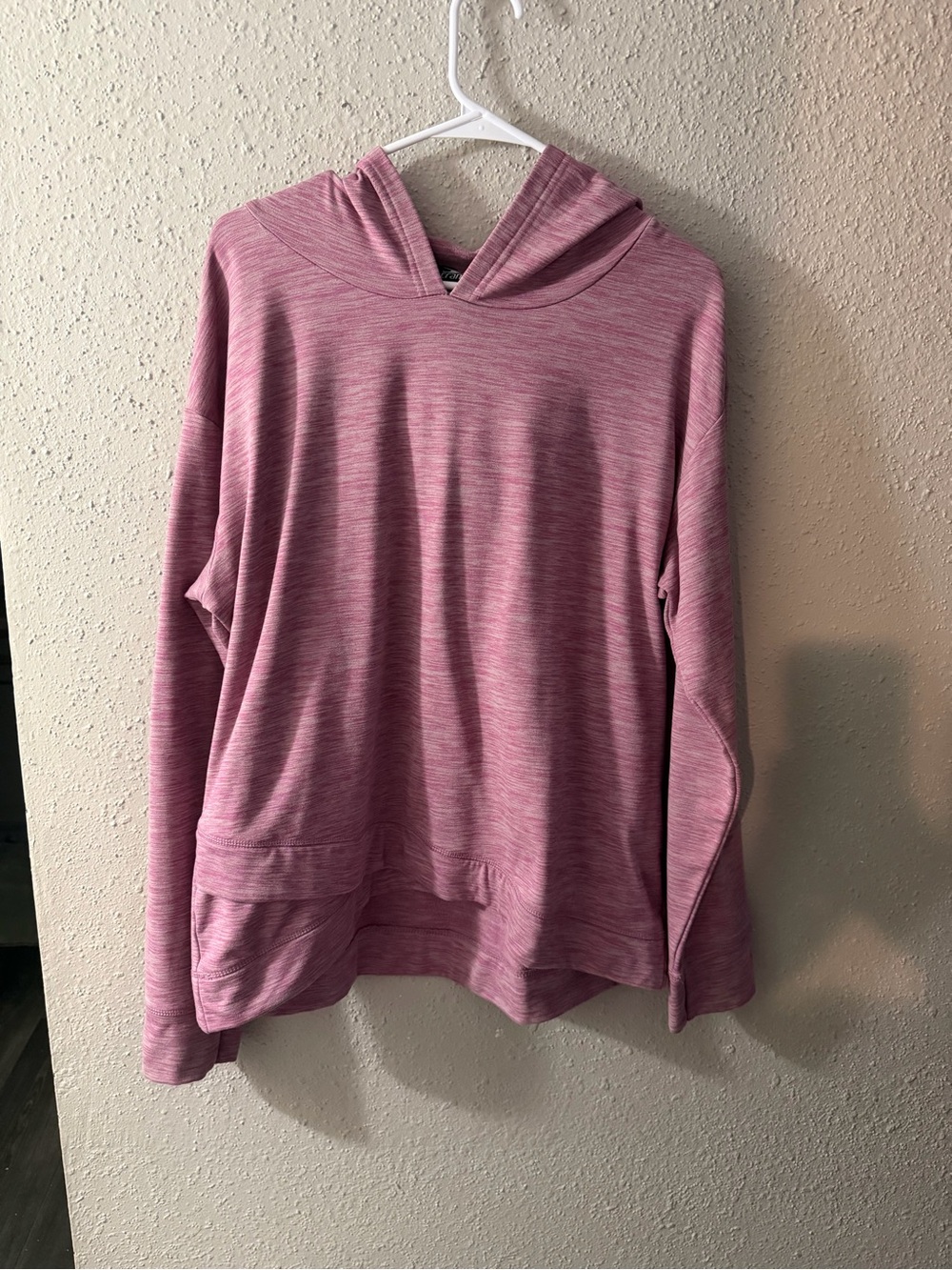 Lightweight Pink Hooded Pullover Sweater
